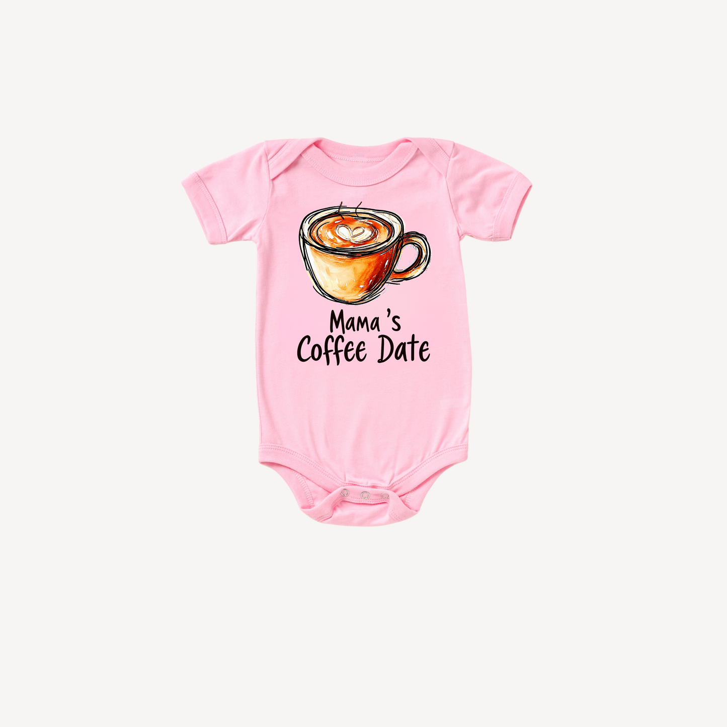 Mama’s Coffee Date – Cute Baby Bodysuit for Coffee Lovers