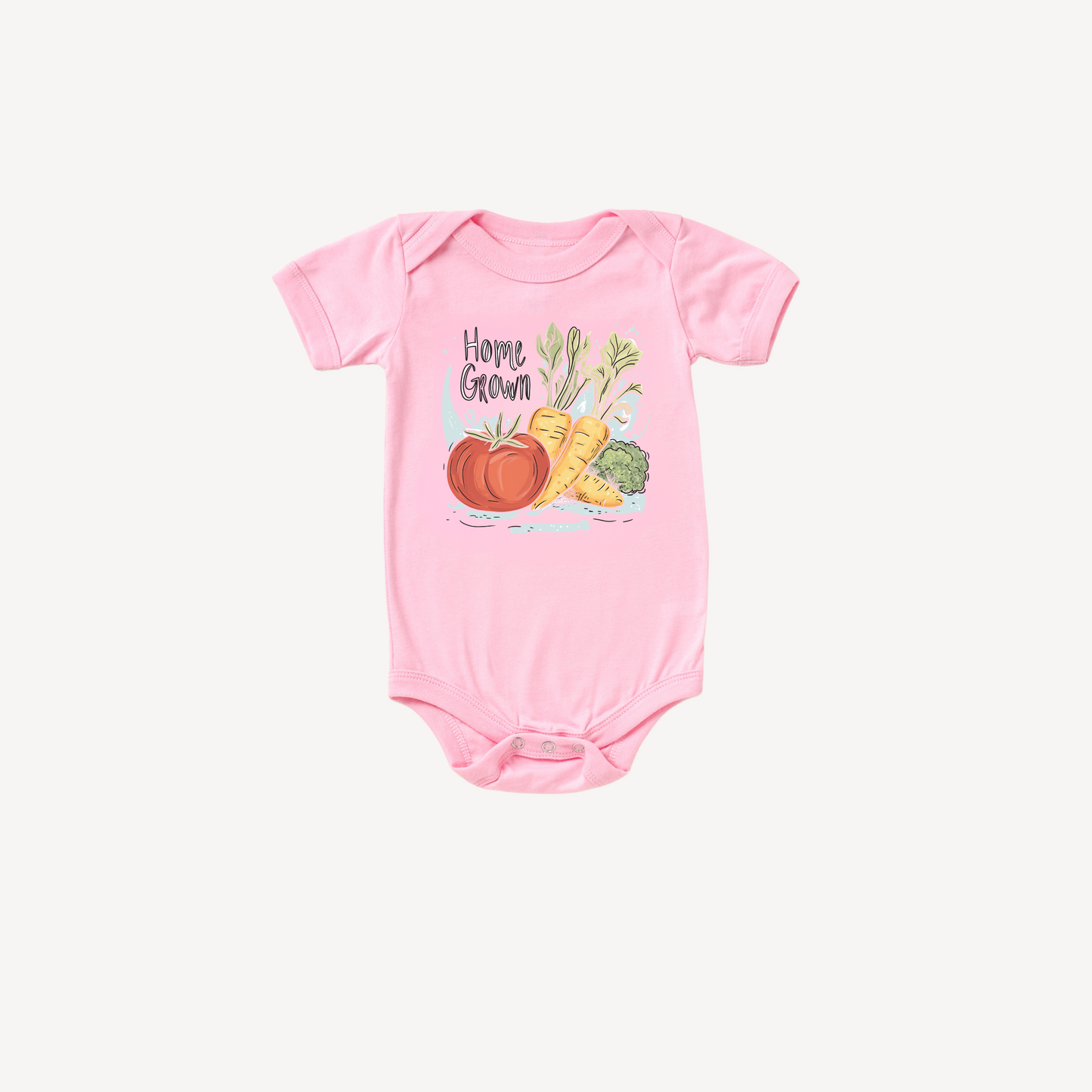 Home Grown Garden Veggie Baby Bodysuit – Watercolor Baby Gift