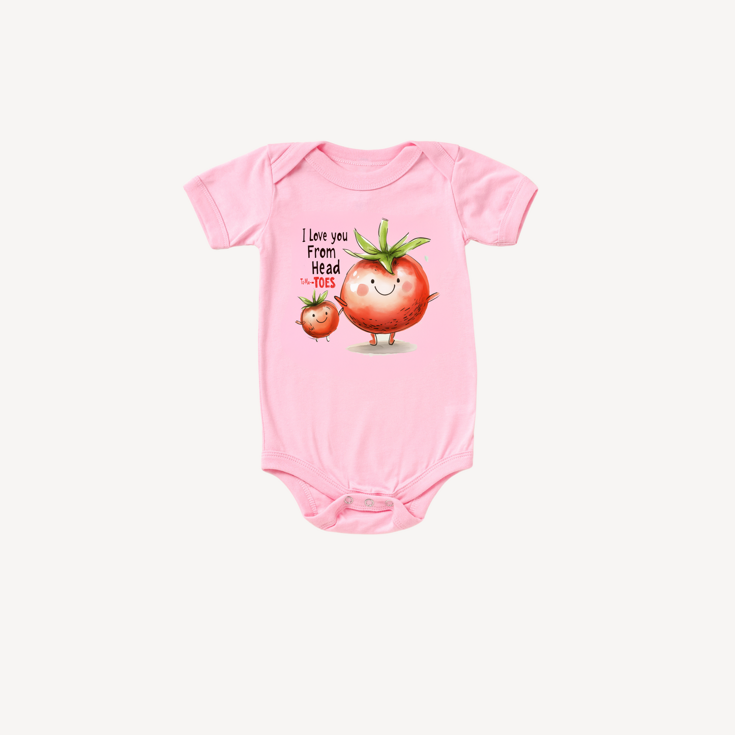 Head to-MA-TOES Baby Bodysuit – Funny Tomato Baby Gift