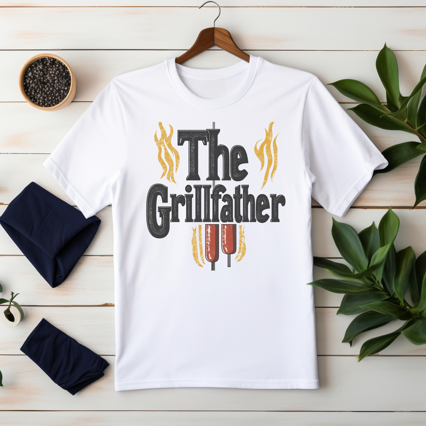 The Grillfather T-Shirt – Funny BBQ Dad Tee for Father’s Day