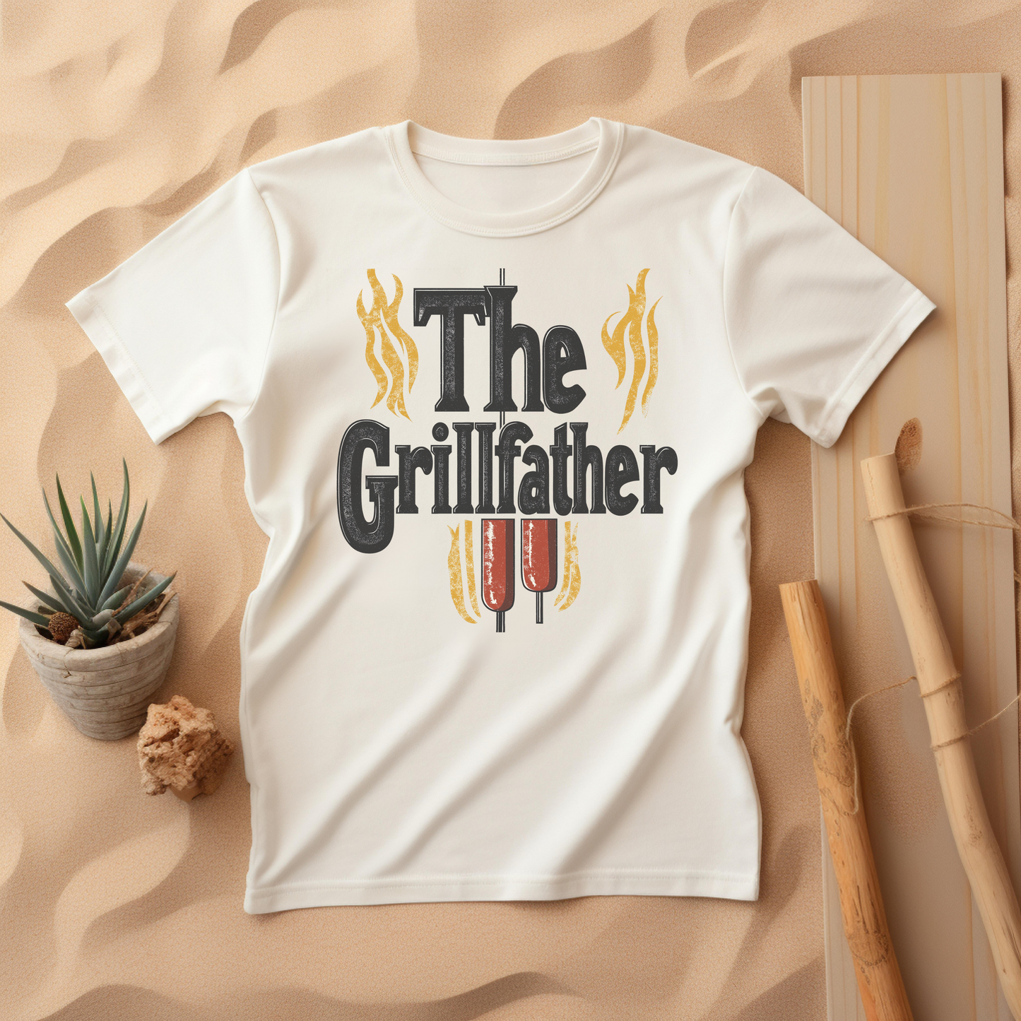 The Grillfather T-Shirt – Funny BBQ Dad Tee for Father’s Day