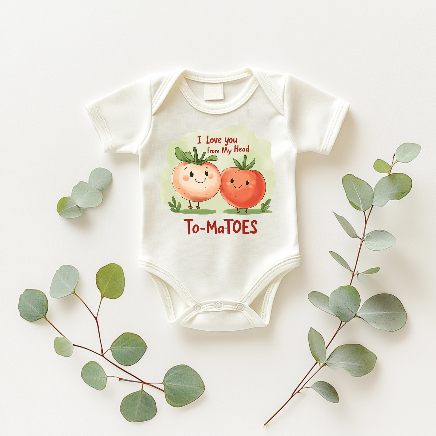 To-MaTOES Baby Bodysuit – Funny Tomato Pun Baby Gift