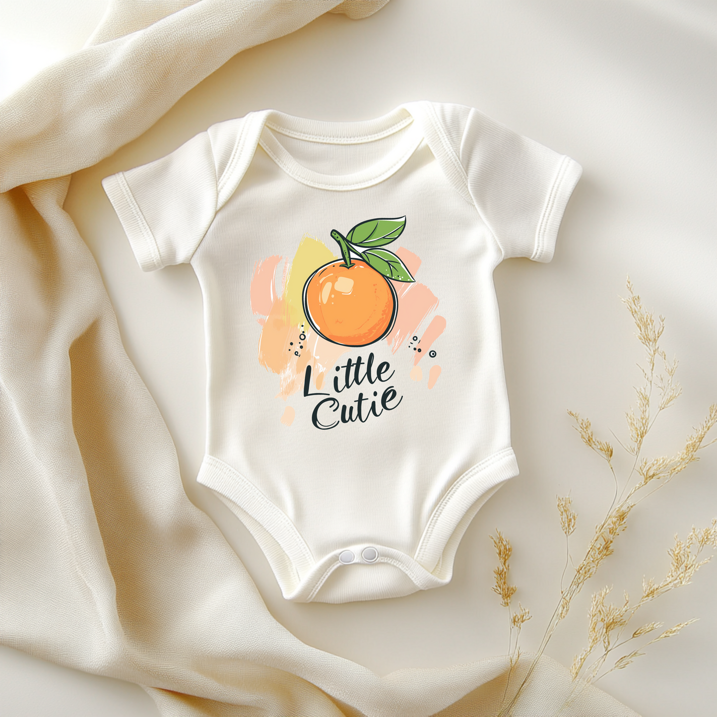 Little Cutie – Orange Baby Bodysuit