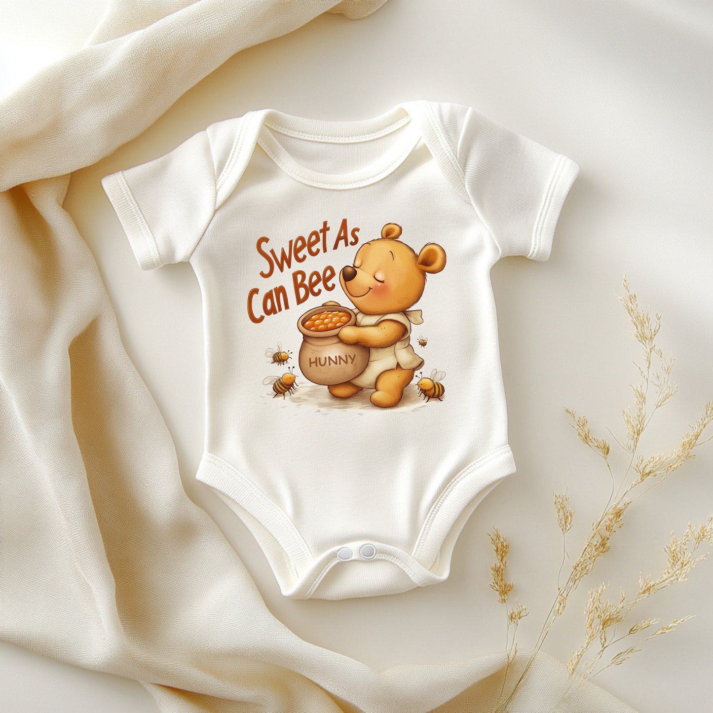 Sweet As Can Bee Baby Bodysuit – Winnie the Pooh-Inspired Honey Design