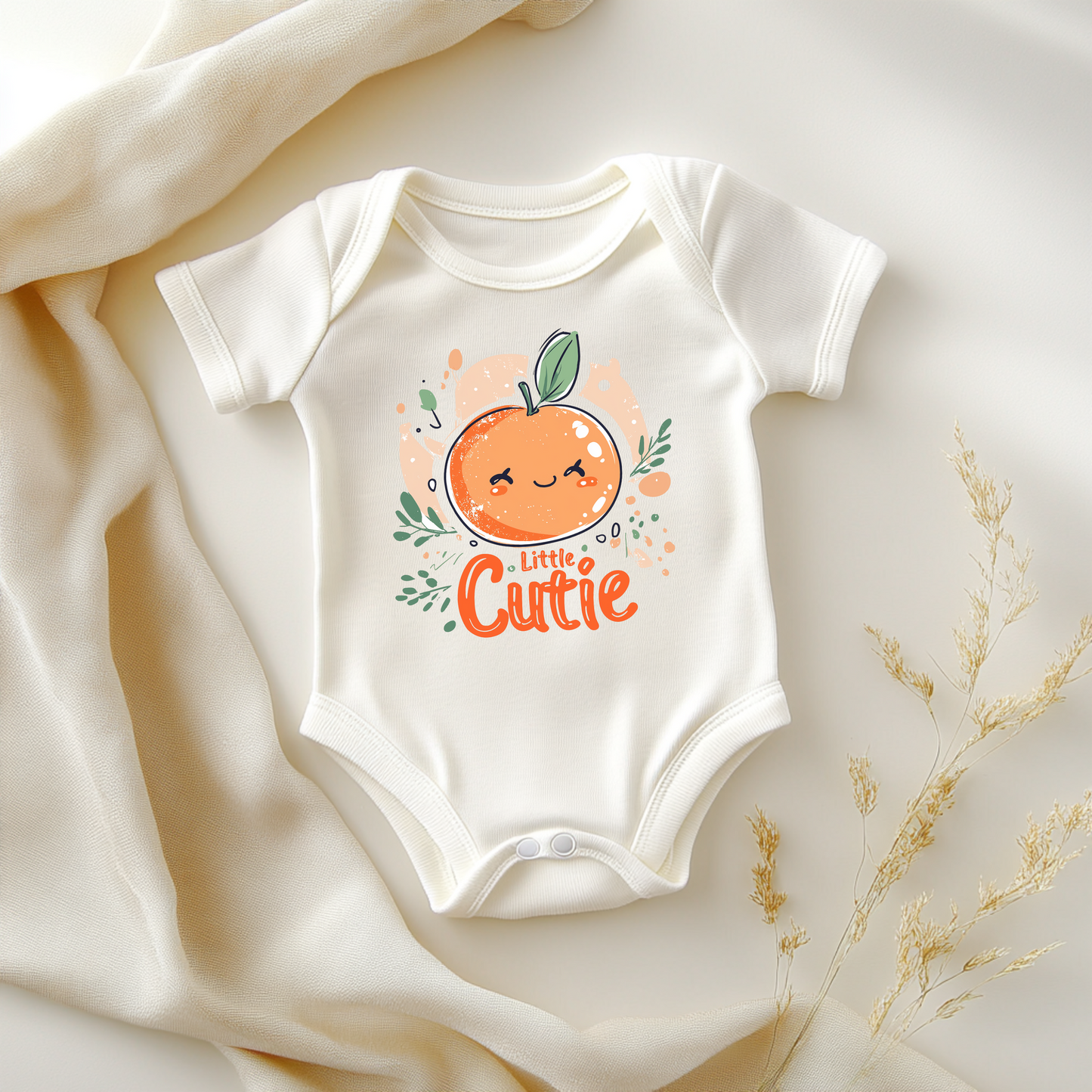 Little Cutie – Orange Baby Bodysuit