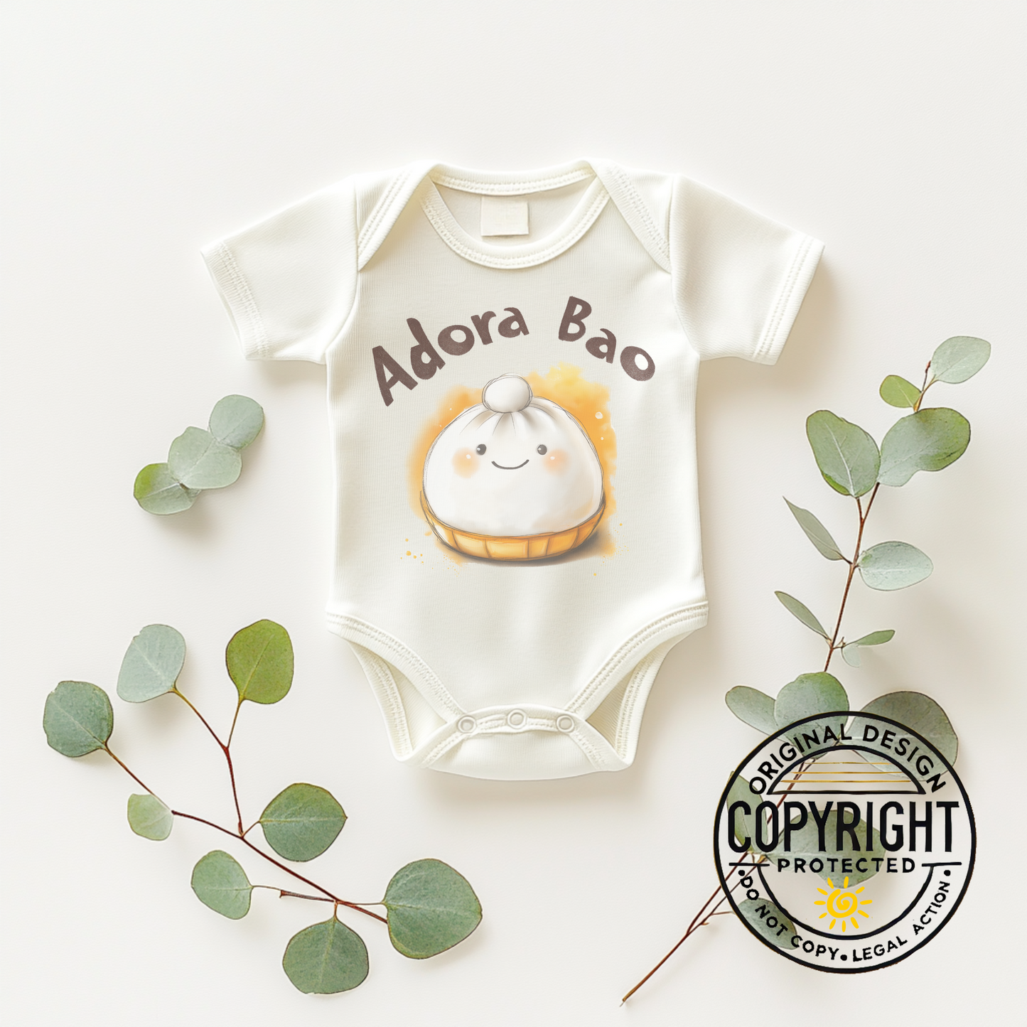Adora Bao Baby Bodysuit – Kawaii Bao Pun Baby Outfit