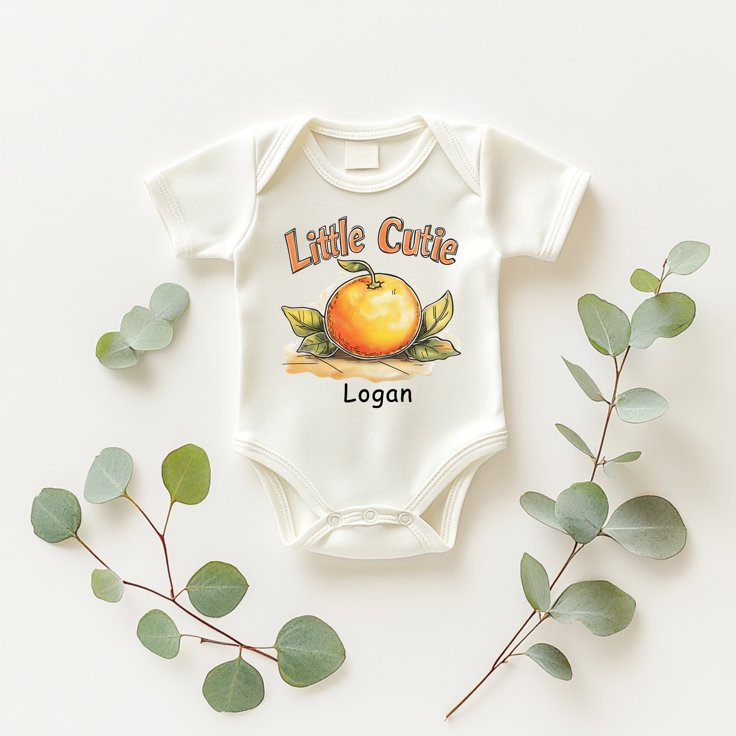 Little Cutie – Orange Baby Bodysuit