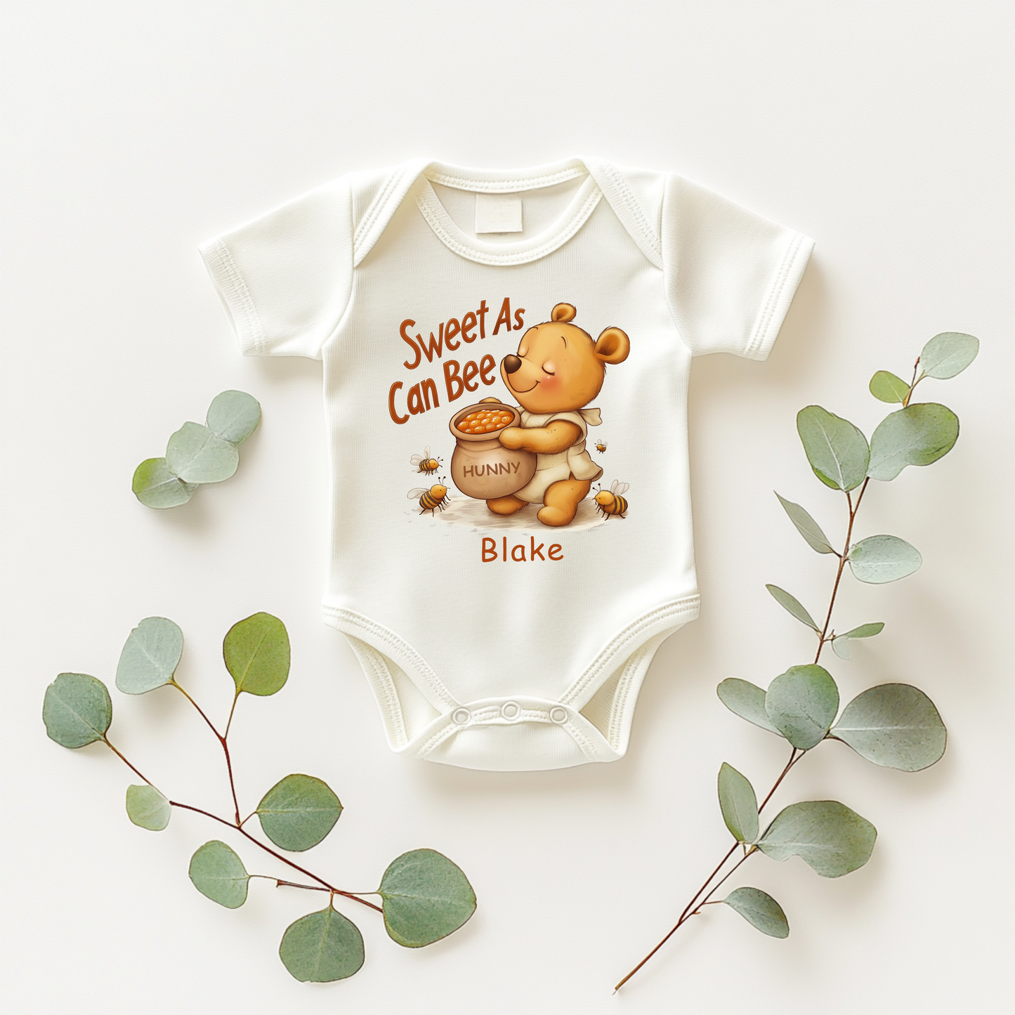 Sweet As Can Bee Baby Bodysuit – Winnie the Pooh-Inspired Honey Design