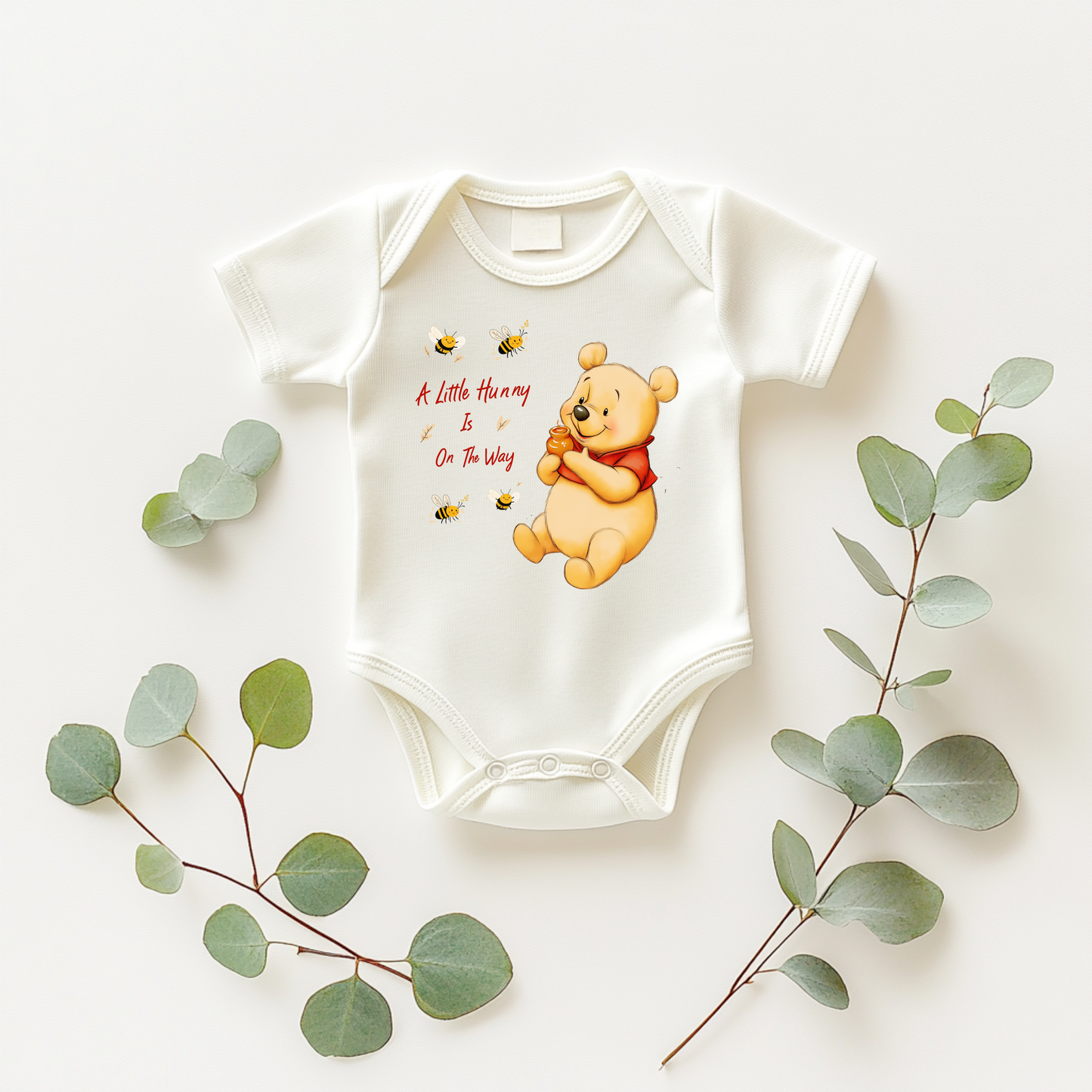 A Little Hunny Is On The Way Bodysuit – Baby Announcement Outfit