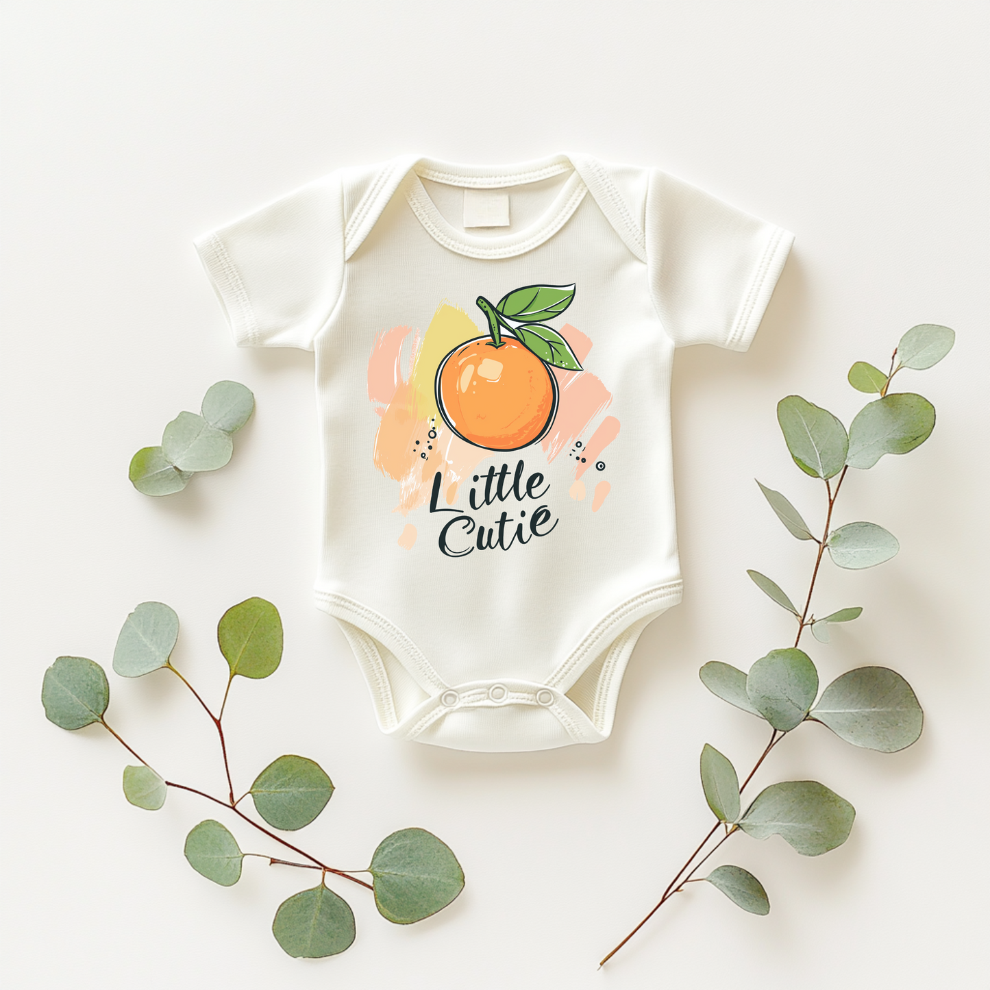 Little Cutie – Orange Baby Bodysuit