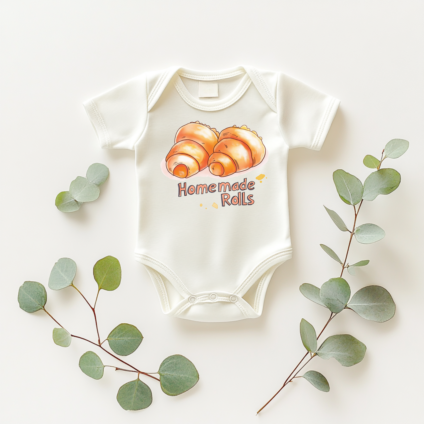 Homemade Rolls – Funny Foodie Baby Bodysuit