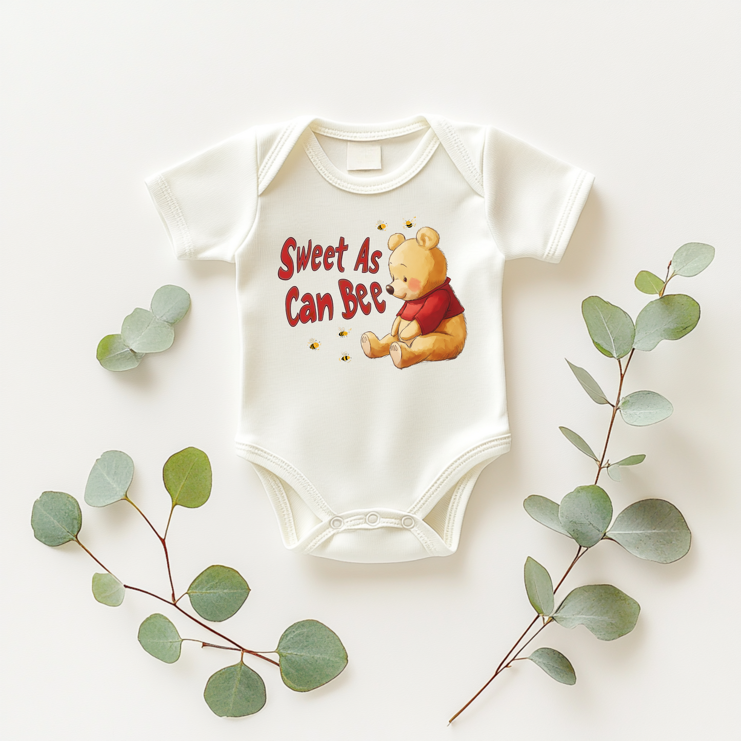 Sweet As Can Bee Baby Bodysuit – Cute Bear & Bumblebee Outfit