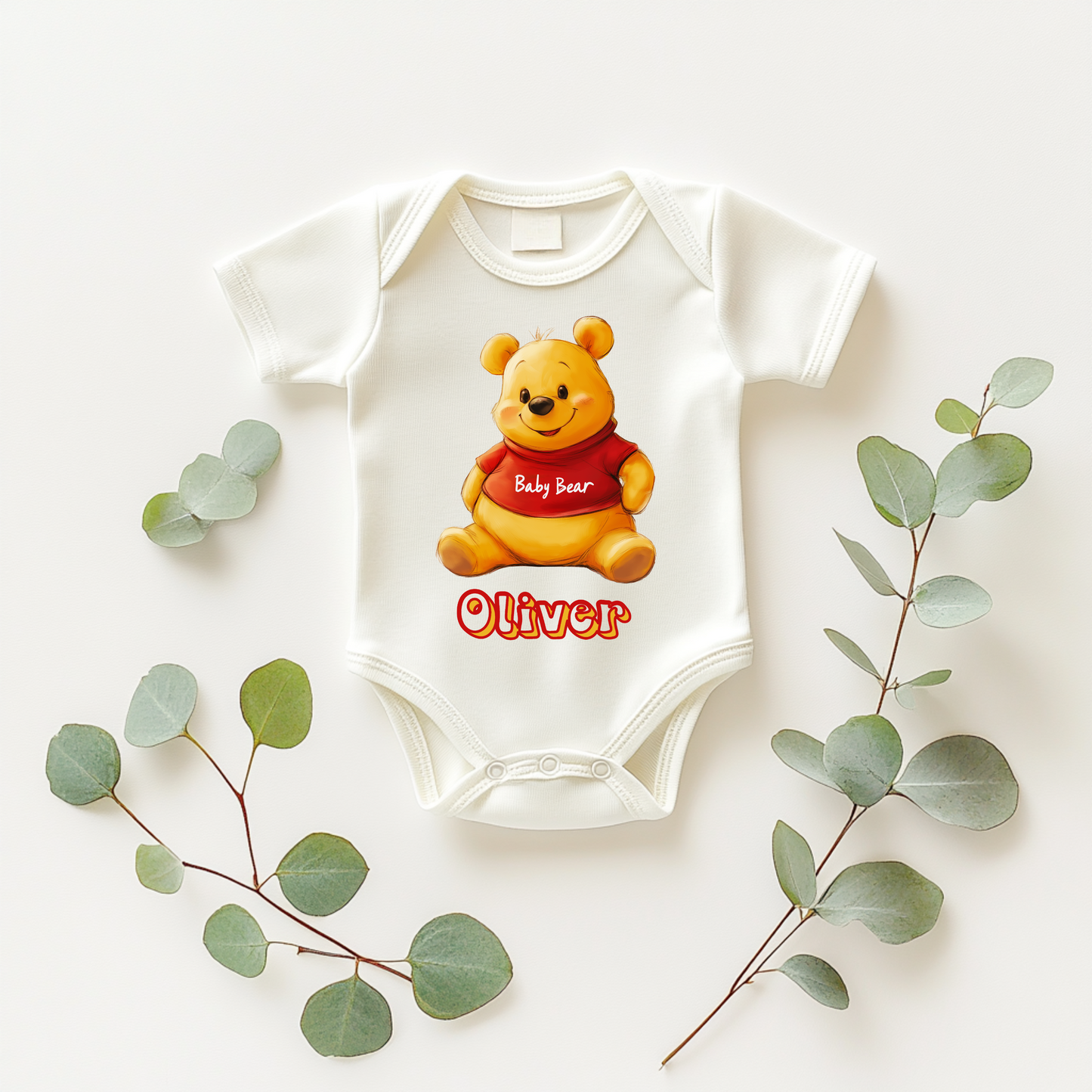Personalized Baby Bear Bodysuit – Custom Name Baby Outfit