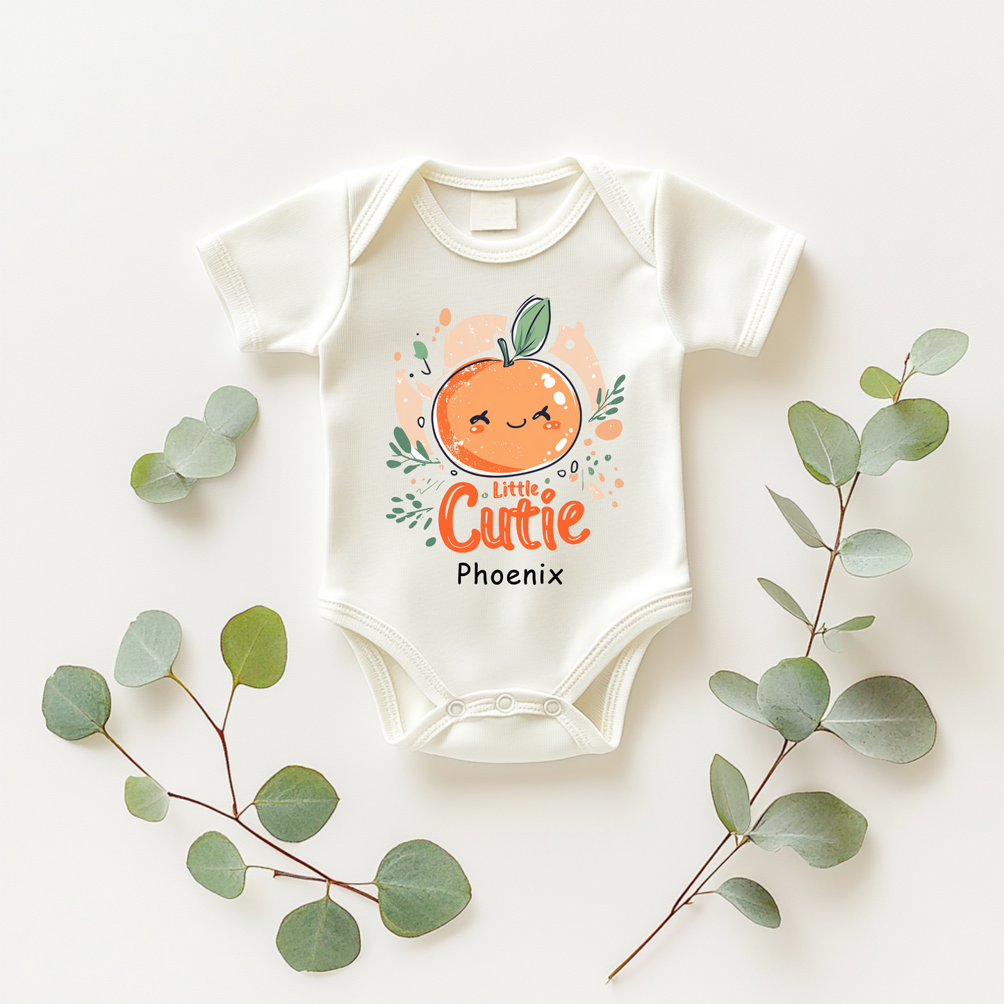 Little Cutie – Orange Baby Bodysuit