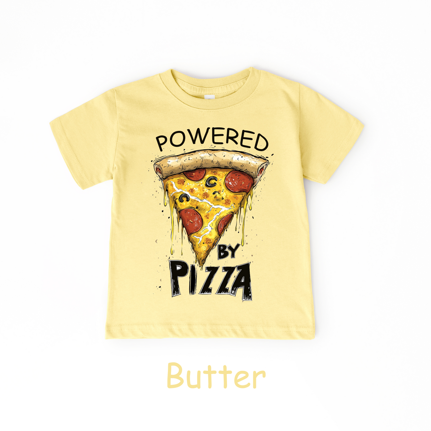 Powered by Pizza T-Shirt – Kids Tee