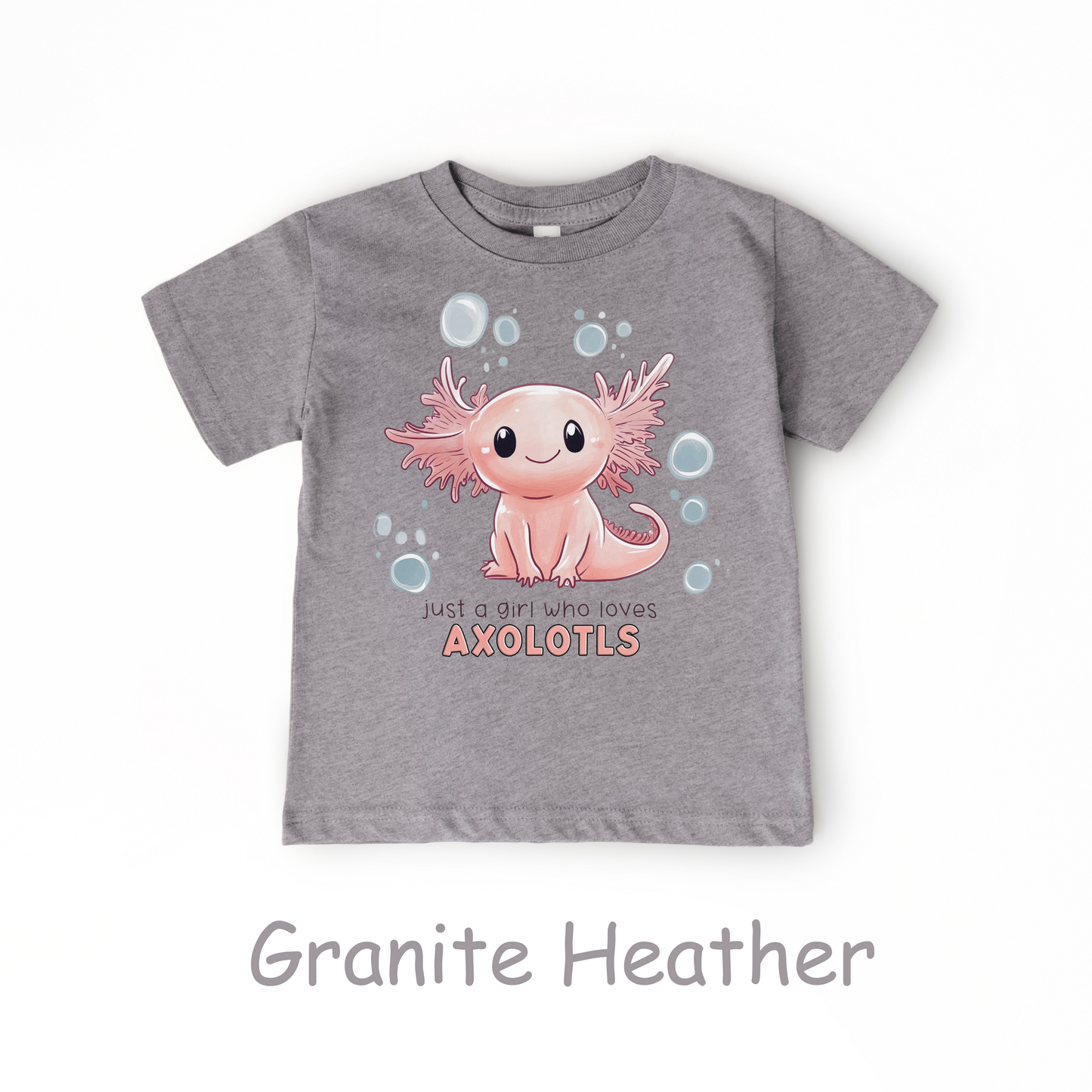 Just a Girl Who Loves Axolotls Kids T-Shirt – Cute Water Animal Tee