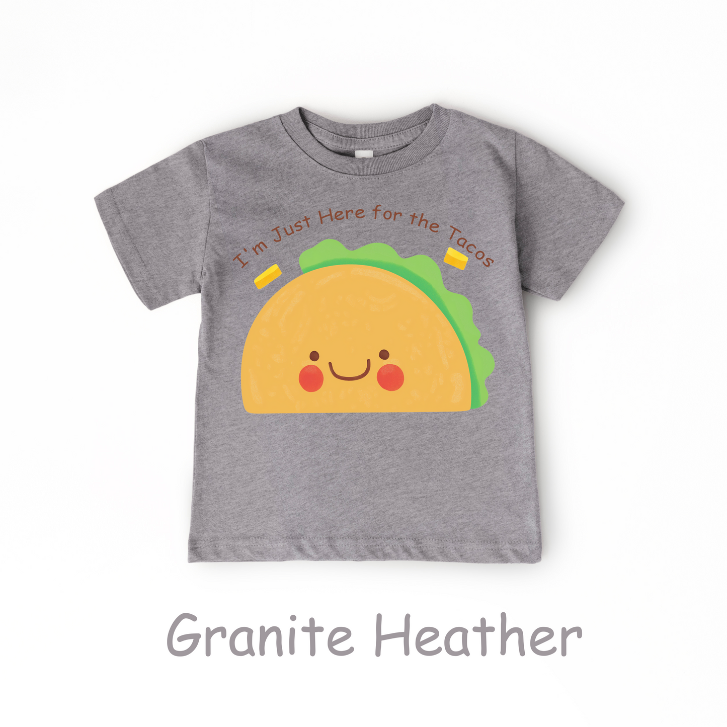 I'm Just Here for the Tacos Kids T-Shirt – Cute Food Humor Tee