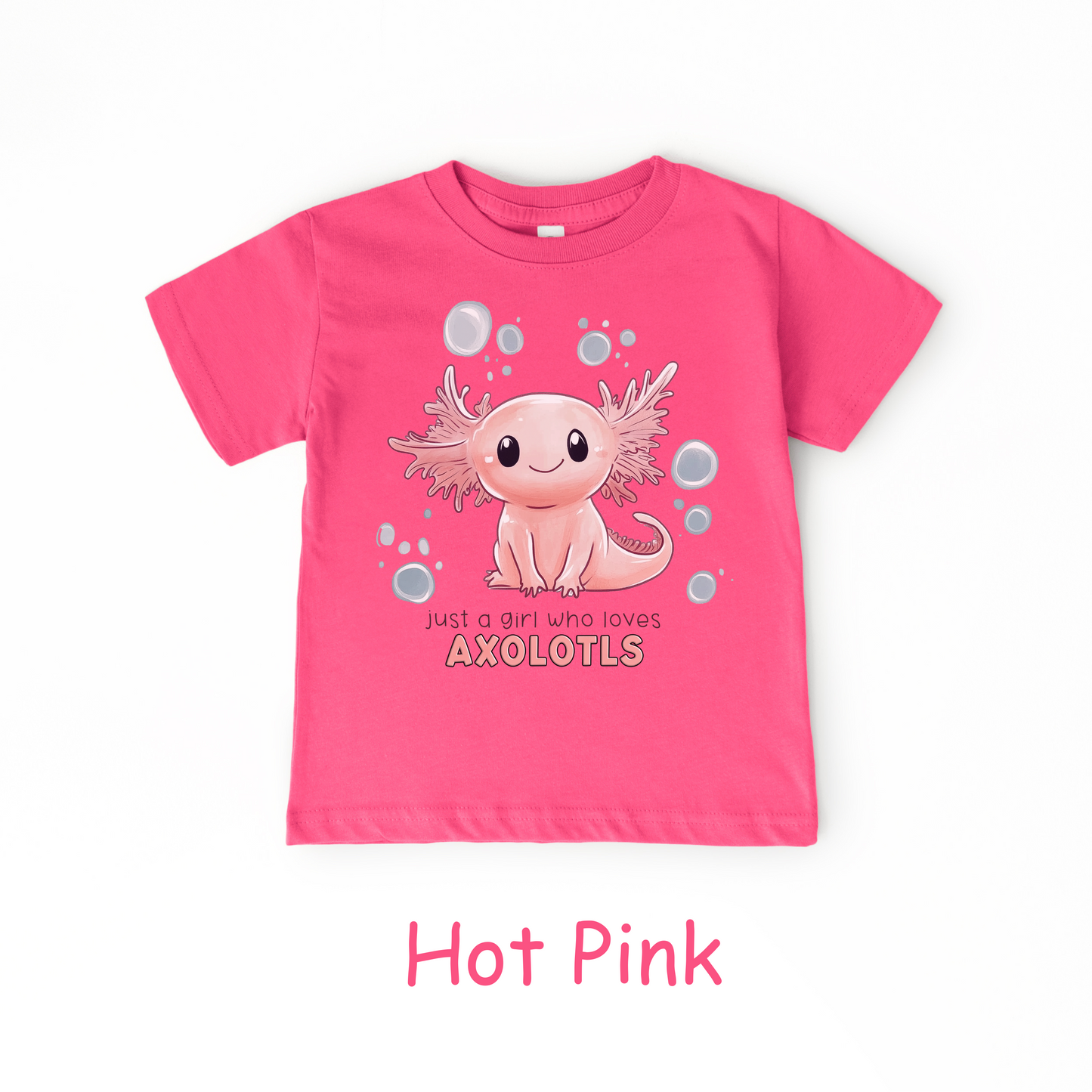 Just a Girl Who Loves Axolotls Kids T-Shirt – Cute Water Animal Tee