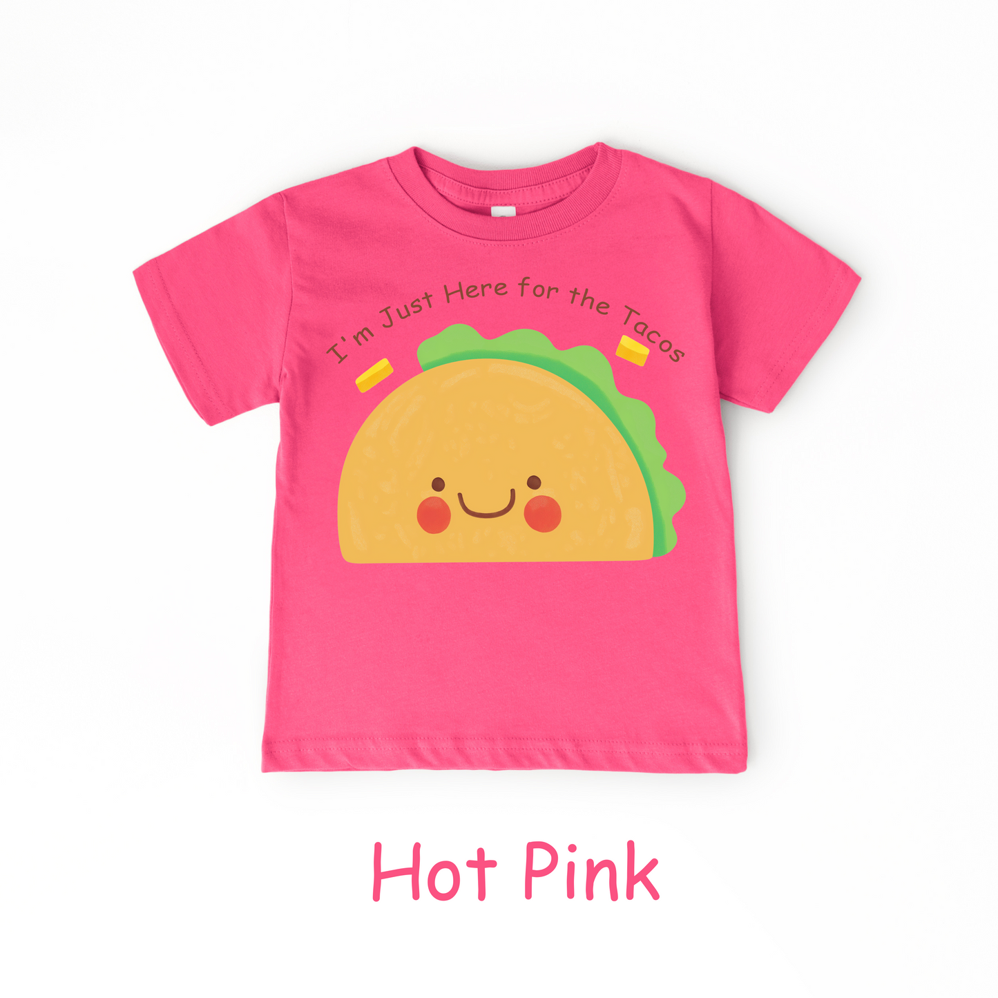 I'm Just Here for the Tacos Kids T-Shirt – Cute Food Humor Tee