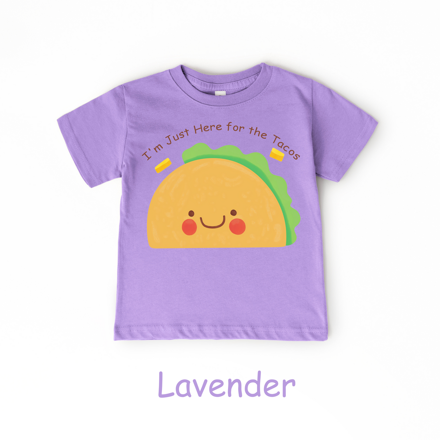 I'm Just Here for the Tacos Kids T-Shirt – Cute Food Humor Tee
