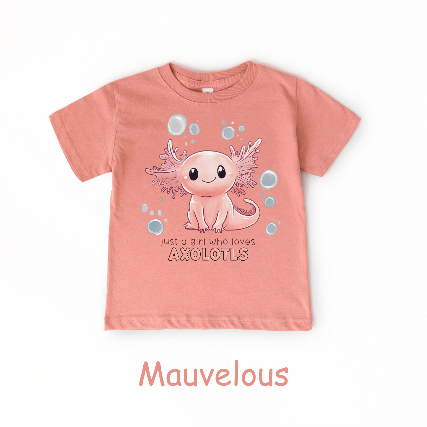 Just a Girl Who Loves Axolotls Kids T-Shirt – Cute Water Animal Tee