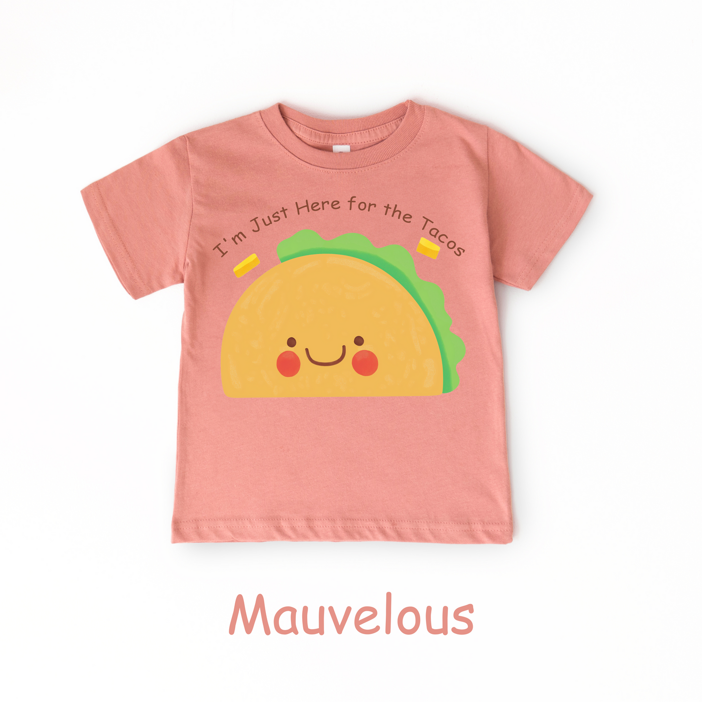 I'm Just Here for the Tacos Kids T-Shirt – Cute Food Humor Tee