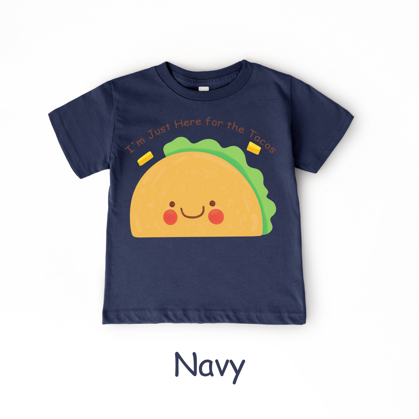 I'm Just Here for the Tacos Kids T-Shirt – Cute Food Humor Tee