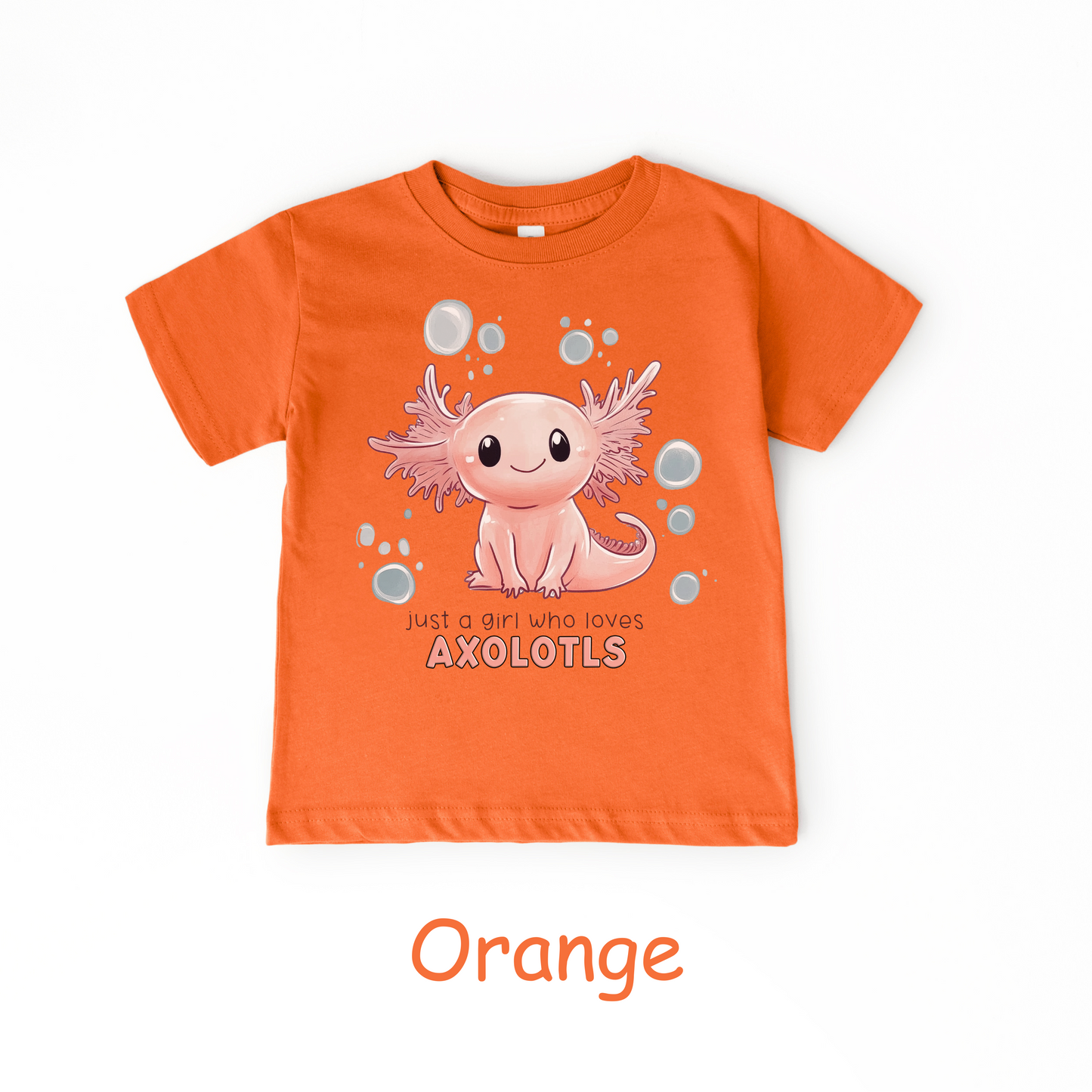 Just a Girl Who Loves Axolotls Kids T-Shirt – Cute Water Animal Tee