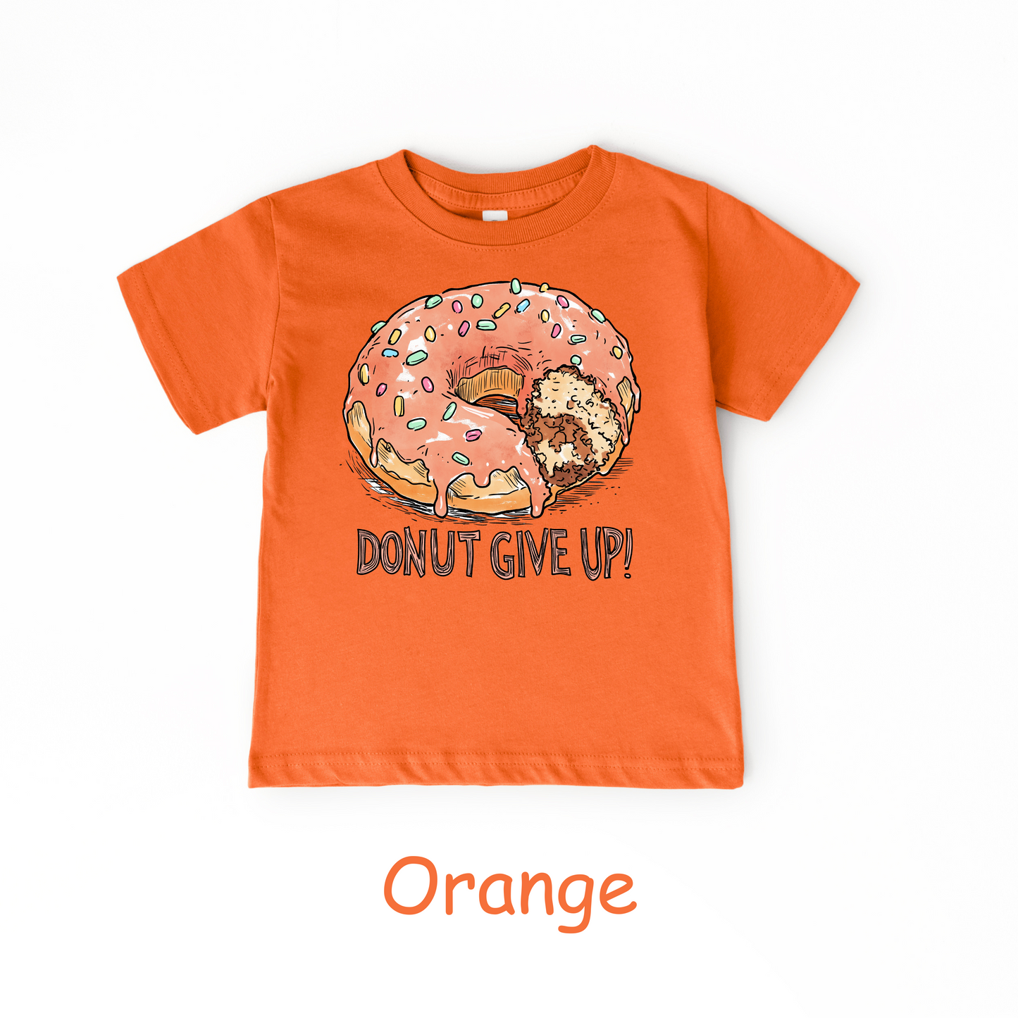 Donut Give Up! Kids T-Shirt – Fun Food Pun Tee