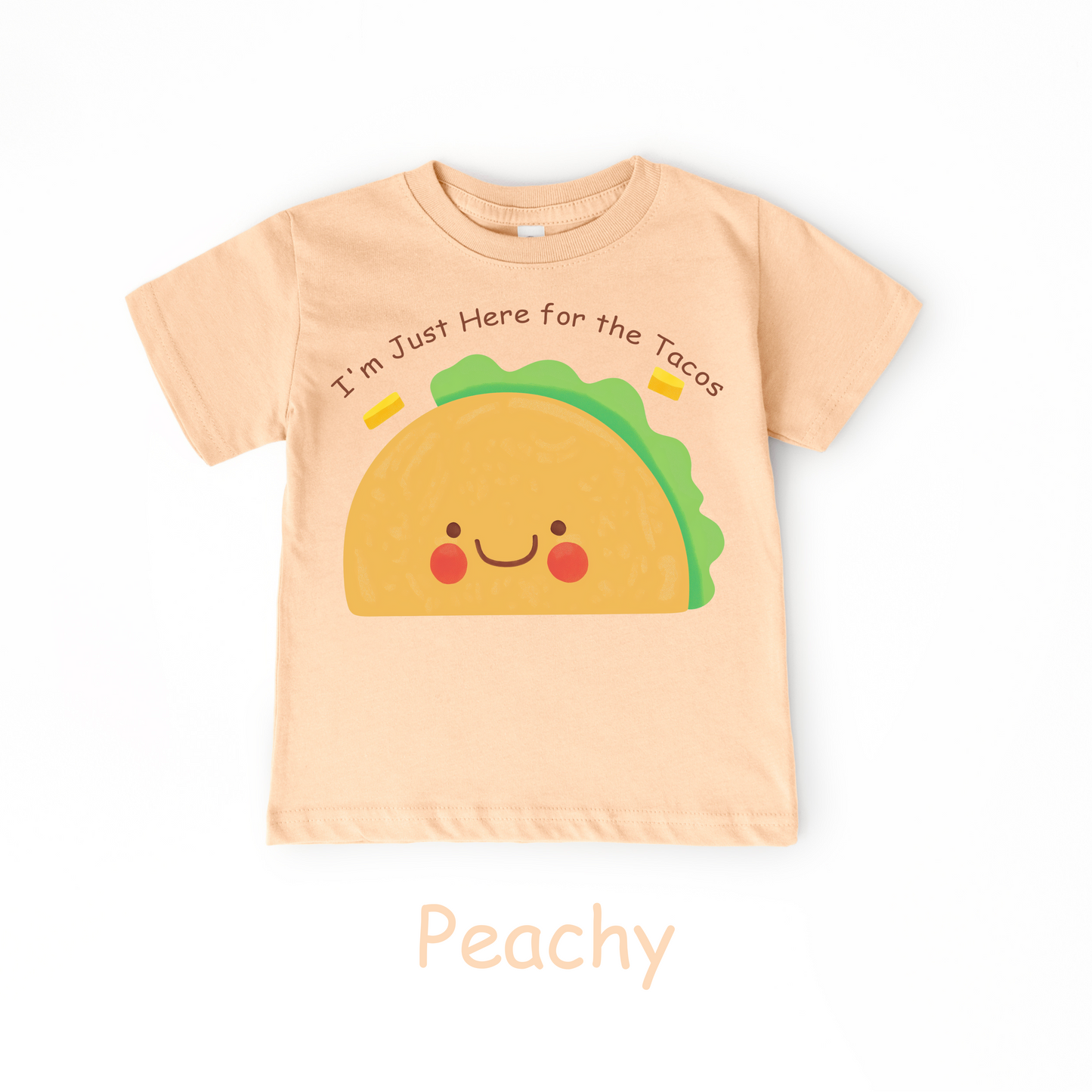 I'm Just Here for the Tacos Kids T-Shirt – Cute Food Humor Tee