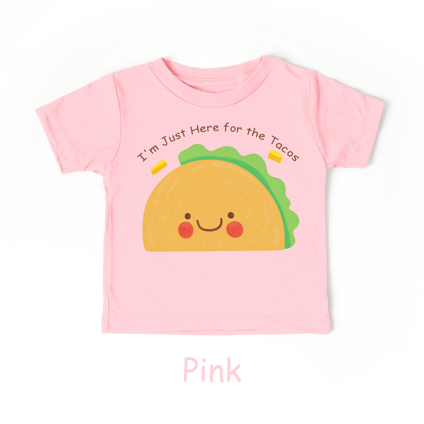 I'm Just Here for the Tacos Kids T-Shirt – Cute Food Humor Tee