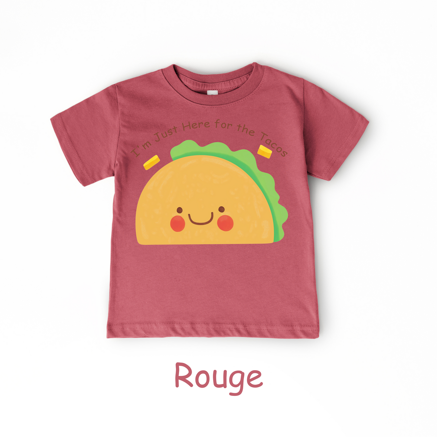 I'm Just Here for the Tacos Kids T-Shirt – Cute Food Humor Tee