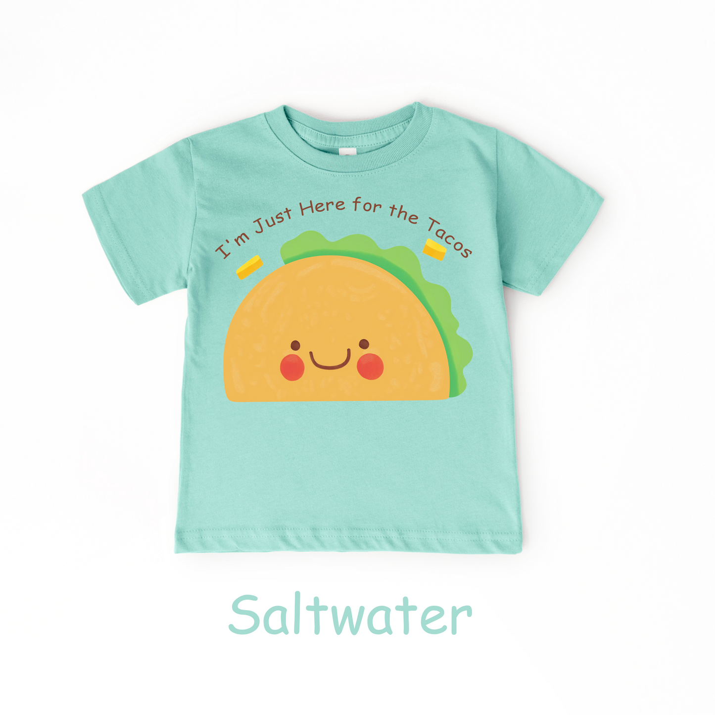 I'm Just Here for the Tacos Kids T-Shirt – Cute Food Humor Tee