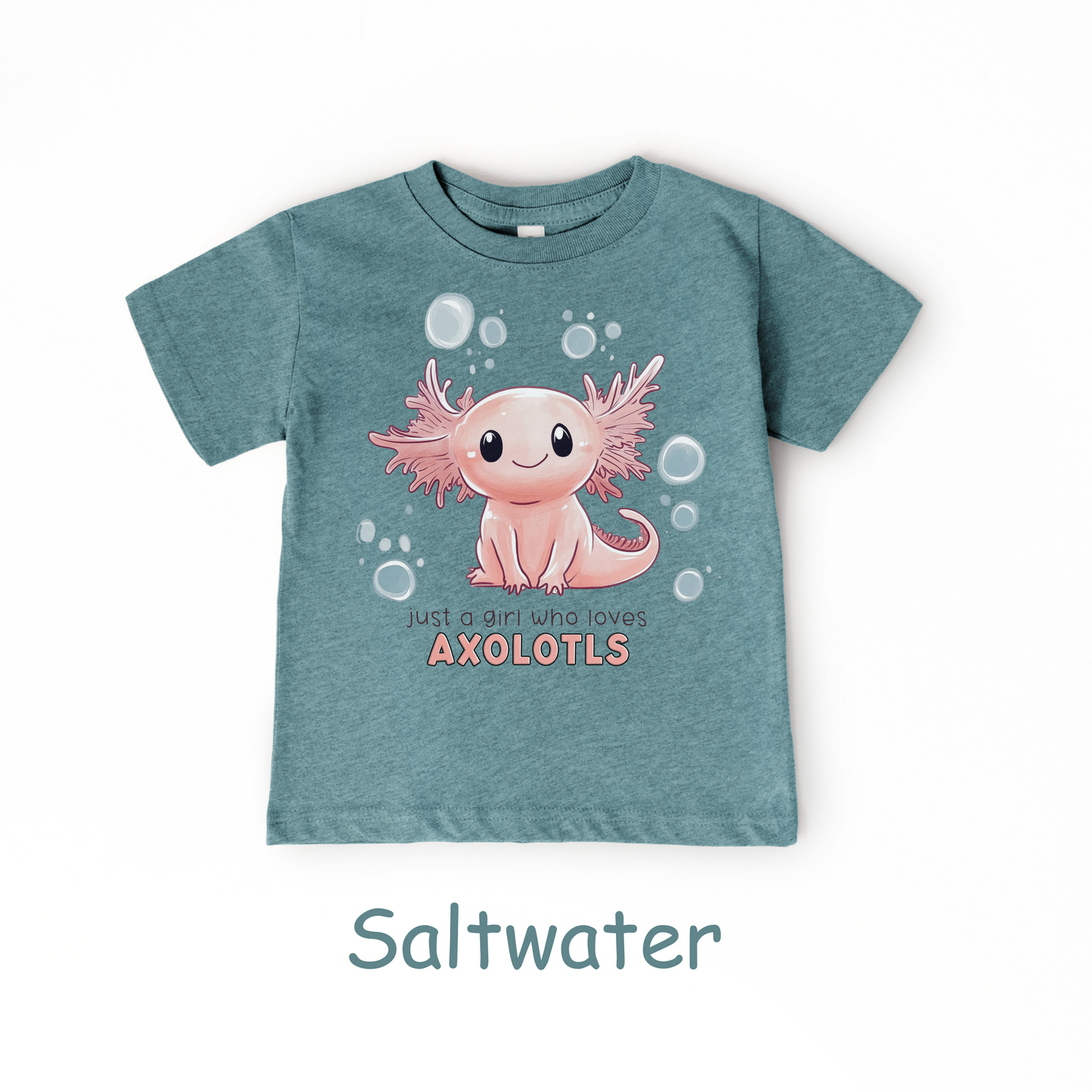 Just a Girl Who Loves Axolotls Kids T-Shirt – Cute Water Animal Tee