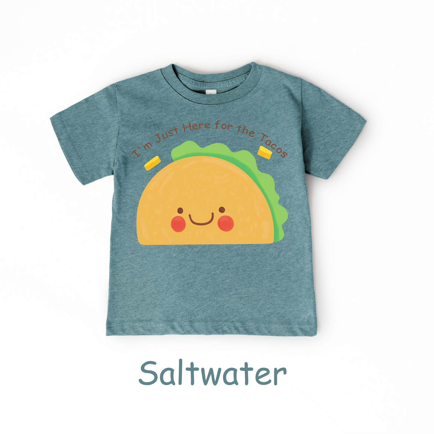I'm Just Here for the Tacos Kids T-Shirt – Cute Food Humor Tee
