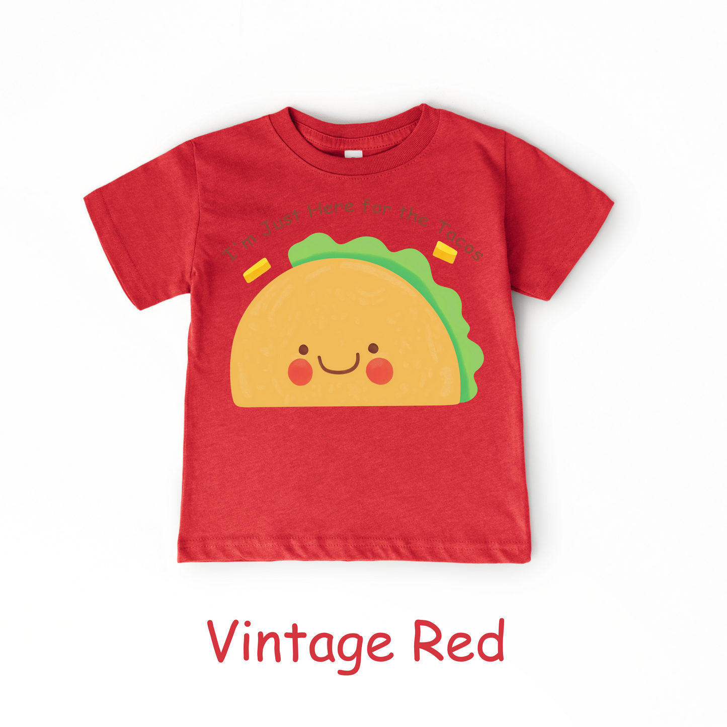 I'm Just Here for the Tacos Kids T-Shirt – Cute Food Humor Tee