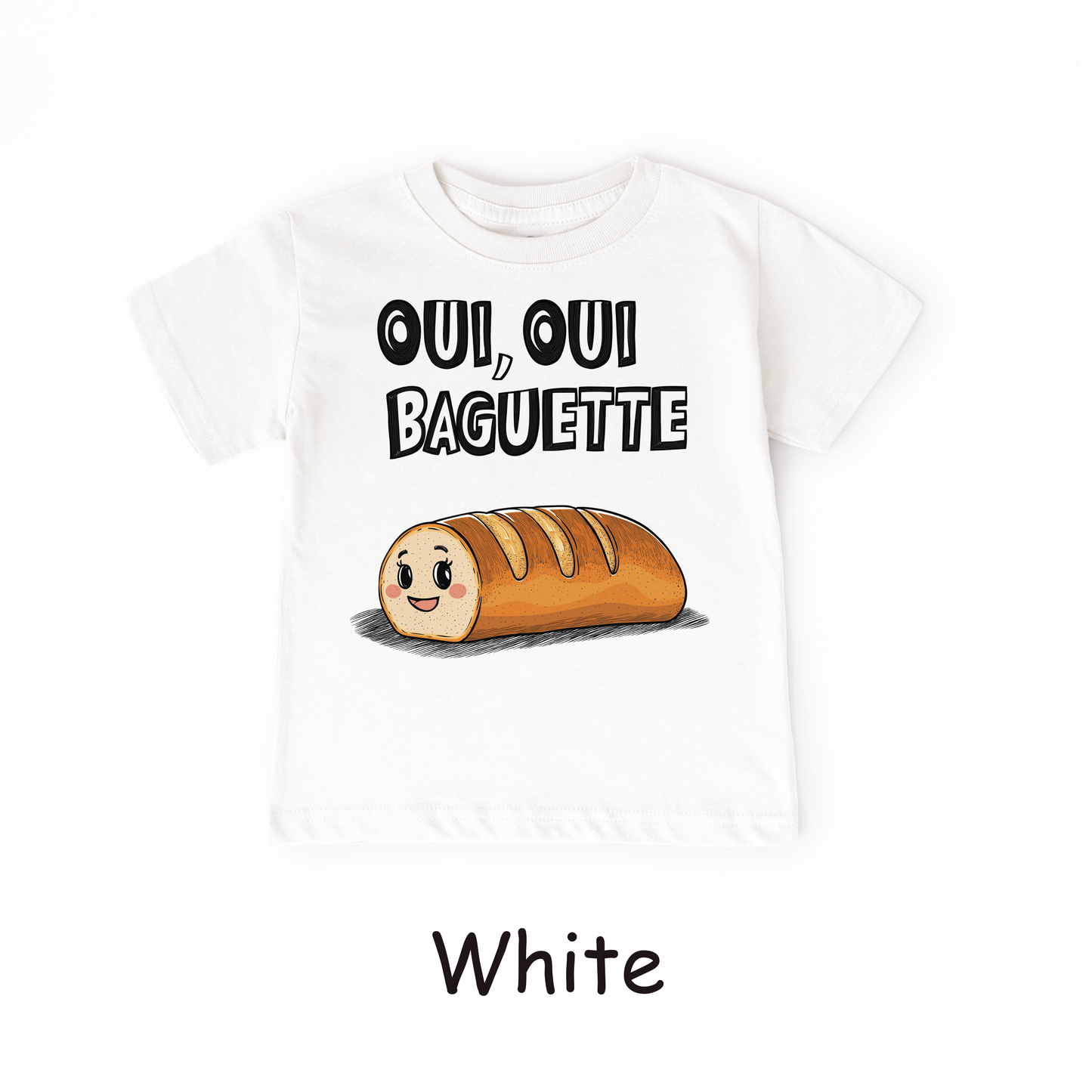 Oui Oui Baguette Kids T-Shirt – Cute French Bread Tee