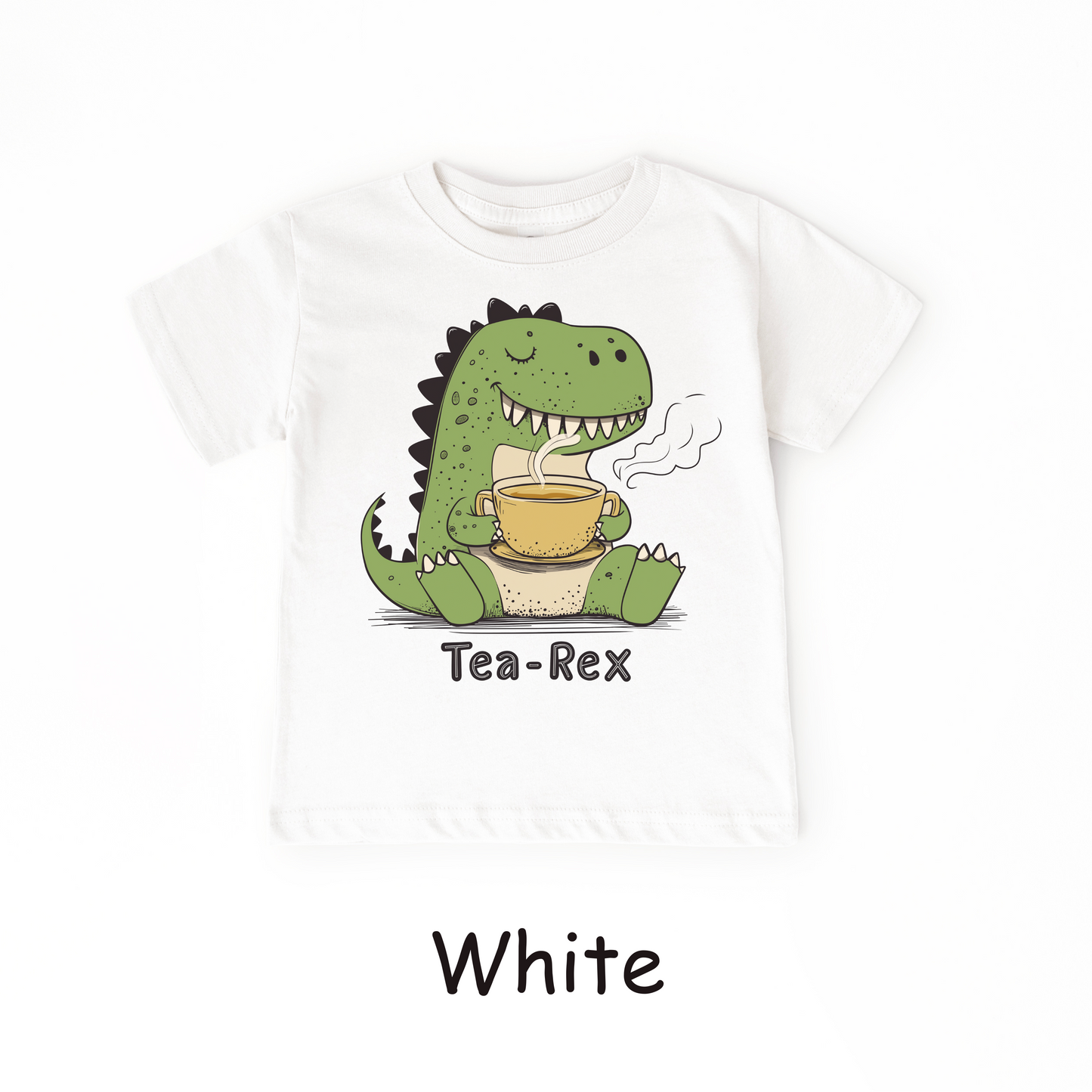 Tea-Rex Toddler T-Shirt – Funny Dinosaur Shirt for Kids