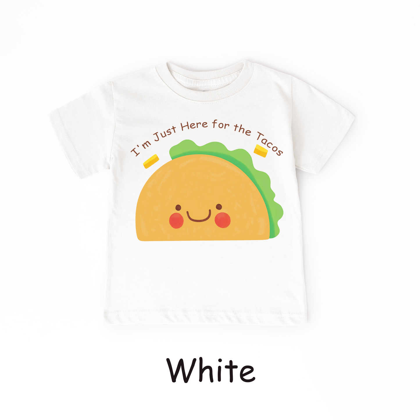 I'm Just Here for the Tacos Kids T-Shirt – Funny Food Toddler Tee