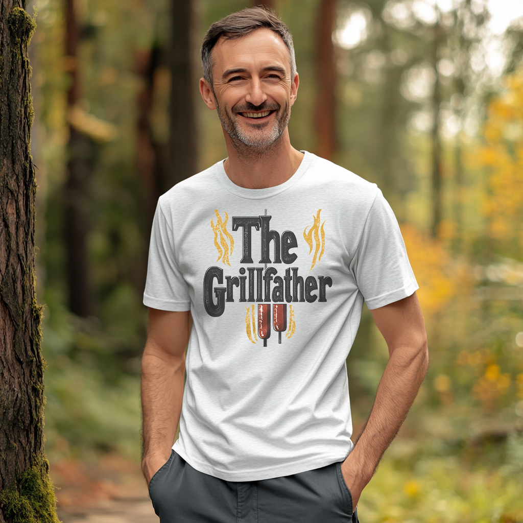 The Grillfather T-Shirt – Funny BBQ Dad Tee for Father’s Day