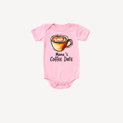 Mama’s Coffee Date – Cute Baby Bodysuit for Coffee Lovers