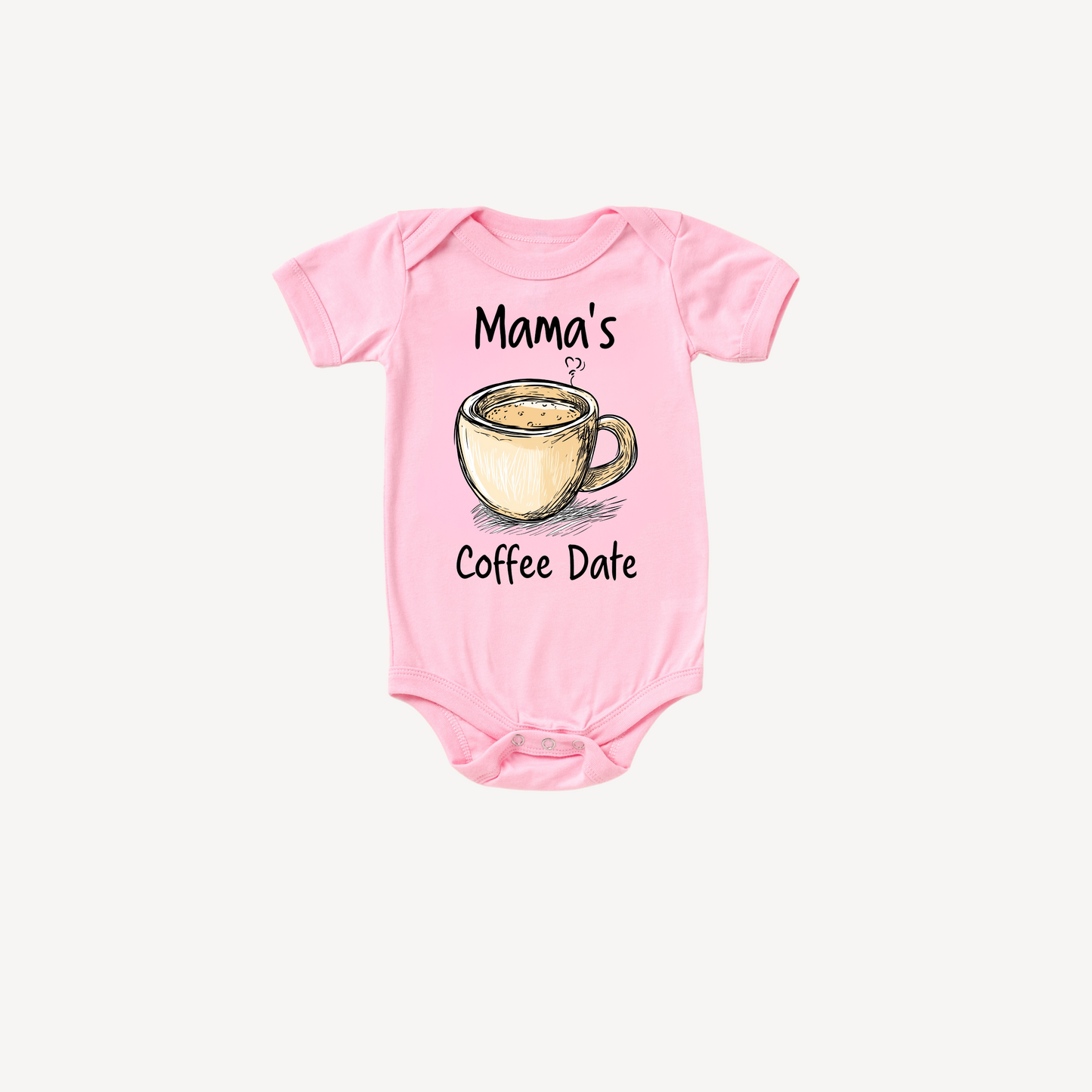 Mama’s Coffee Date – Cute Baby Bodysuit for Coffee Lovers