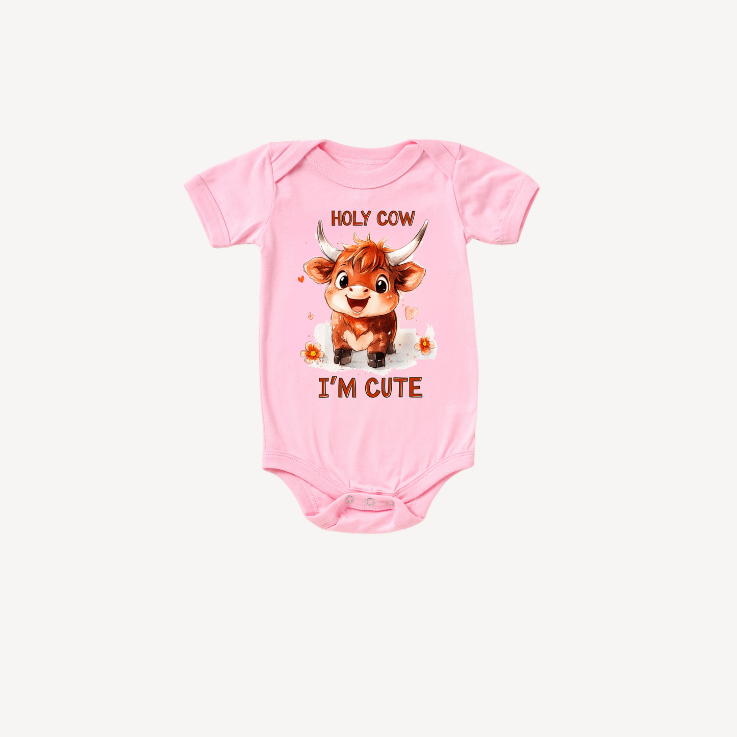 Holy Cow I'm One! – Funny 1st Birthday Baby Bodysuit