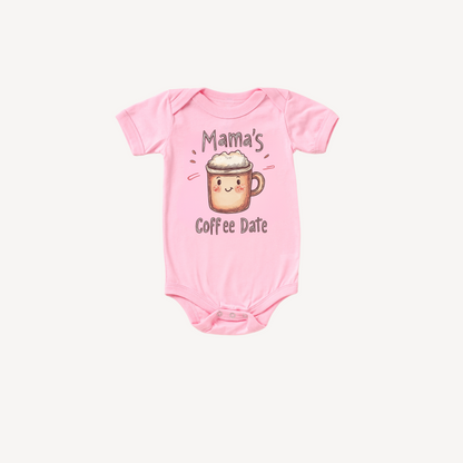 Mama’s Coffee Date – Cute Baby Bodysuit for Coffee Lovers