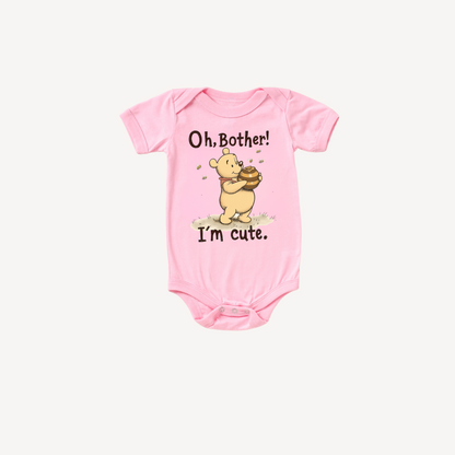 Oh Bother I’m Cute Baby Bodysuit – Classic Bear Honey Jar Outfit