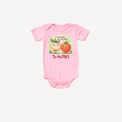 To-MaTOES Baby Bodysuit – Funny Tomato Pun Baby Gift
