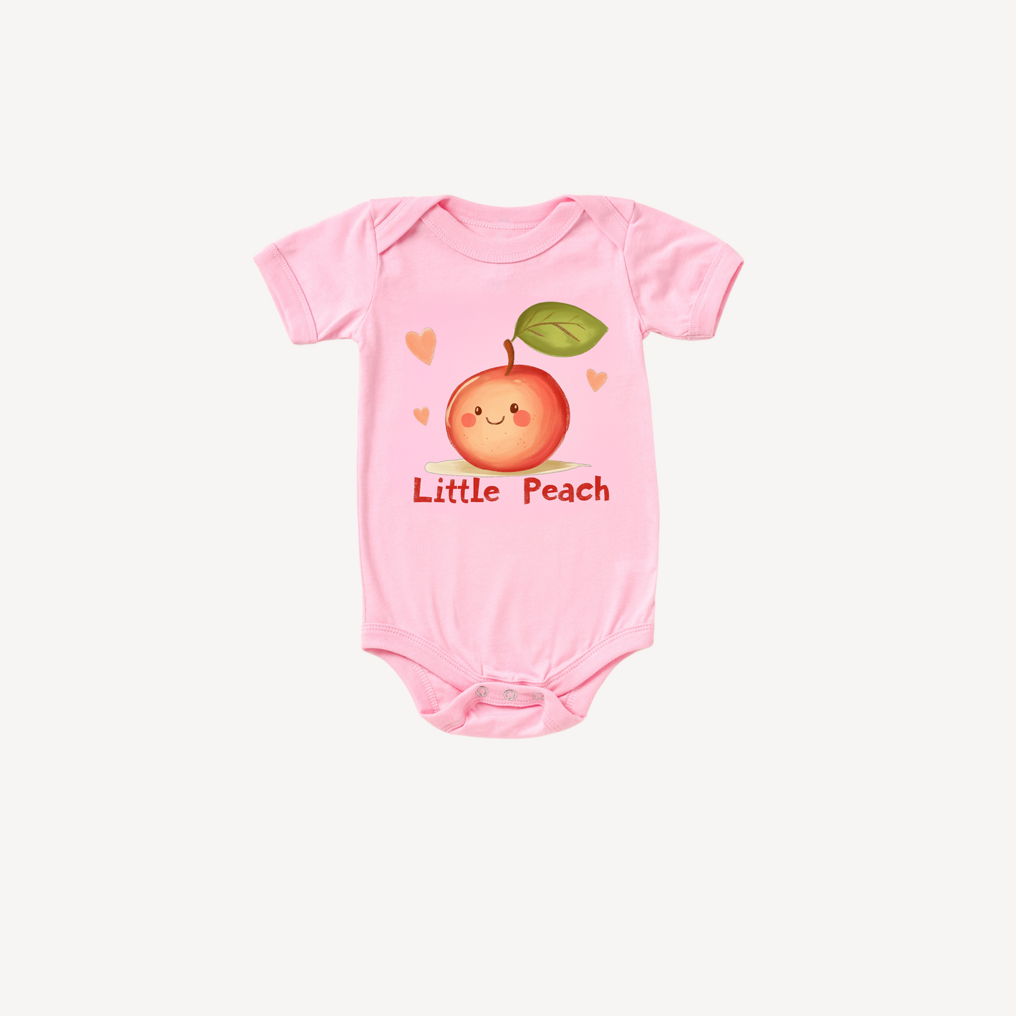 Little Peach Baby Bodysuit – Cute Organic Fruit Outfit