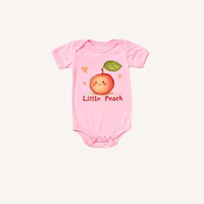 Little Peach Baby Bodysuit – Cute Organic Fruit Outfit
