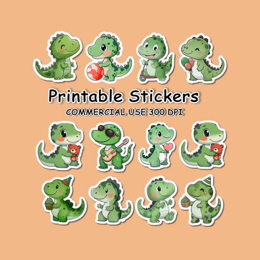 Dinosaur Sticker Bundle – Digital Download