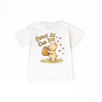 Sweet As Can Bee Baby Bodysuit – Honey Bear with Bees Design